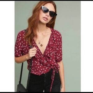 Faithful the Brand floral wrap top